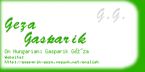 geza gasparik business card